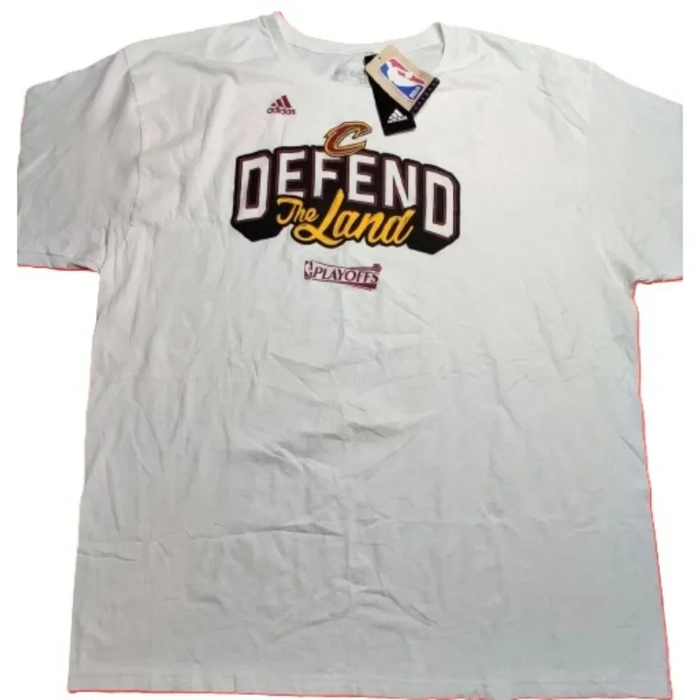 Adidas NBA Cleveland Cavaliers Defend The Land Playoffs T-Shirt 2XL White